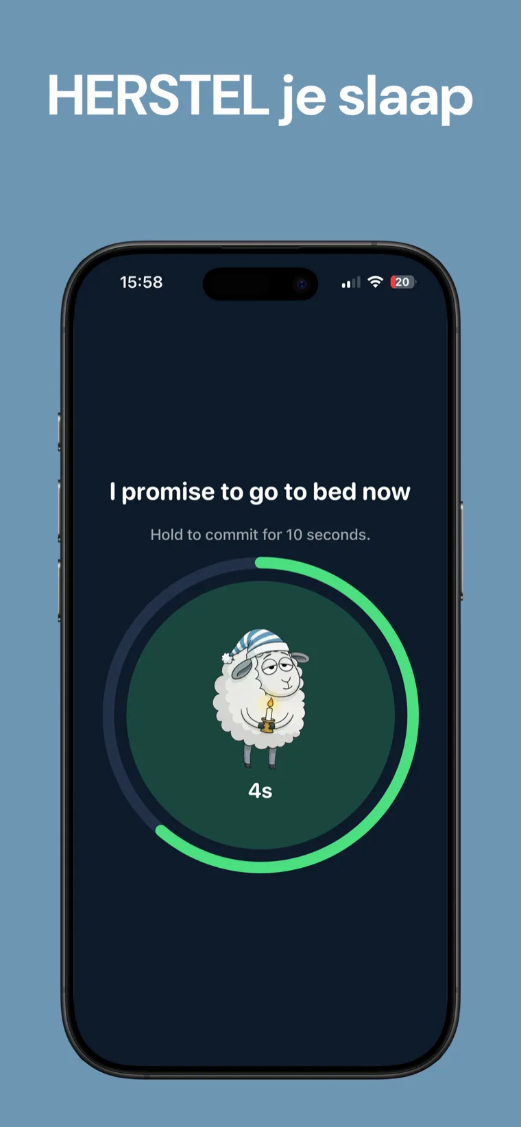 HERSTEL je slaap — Slaap Herinnering: Nu op iPhone met de nachtelijke herinnering en het 'houd vast om te bevestigen'-scherm